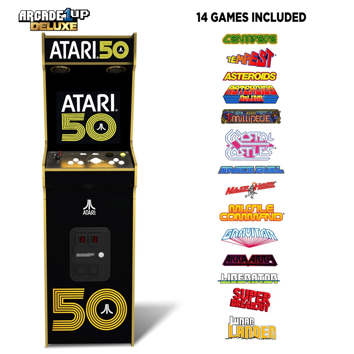 MAQUINA ARCADE ARCADE1UP ATARI 50 ANIVERSARIO DELUXE 50 JUEGOS EN 1